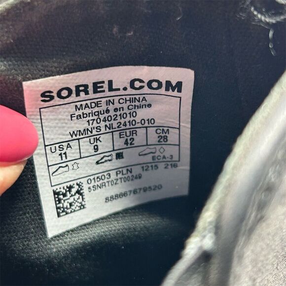 Sorel Women's Out N About Chelsea Black Waterproof Slip On Boots Size 11 - Picture 12 of 13